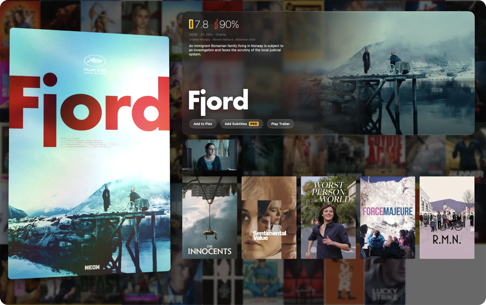 A film opened in StreamBridge, with its poster, ratings, stills and More like this